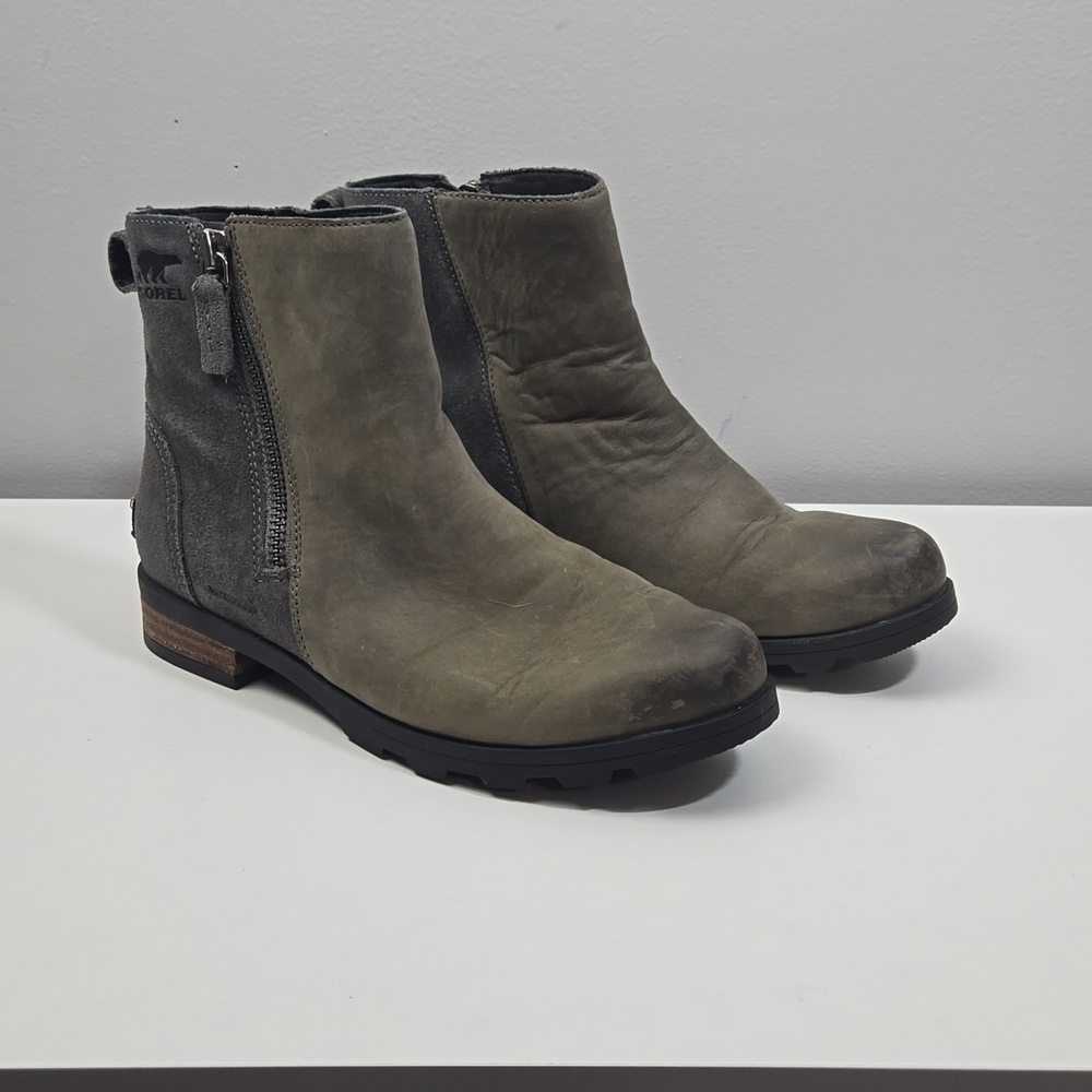 Sorel Emelie Zip Bootsie Waterproof Gray Boots